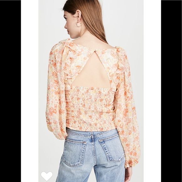 NWT Free People Mabel Printed Blouse - Picture 4 of 10